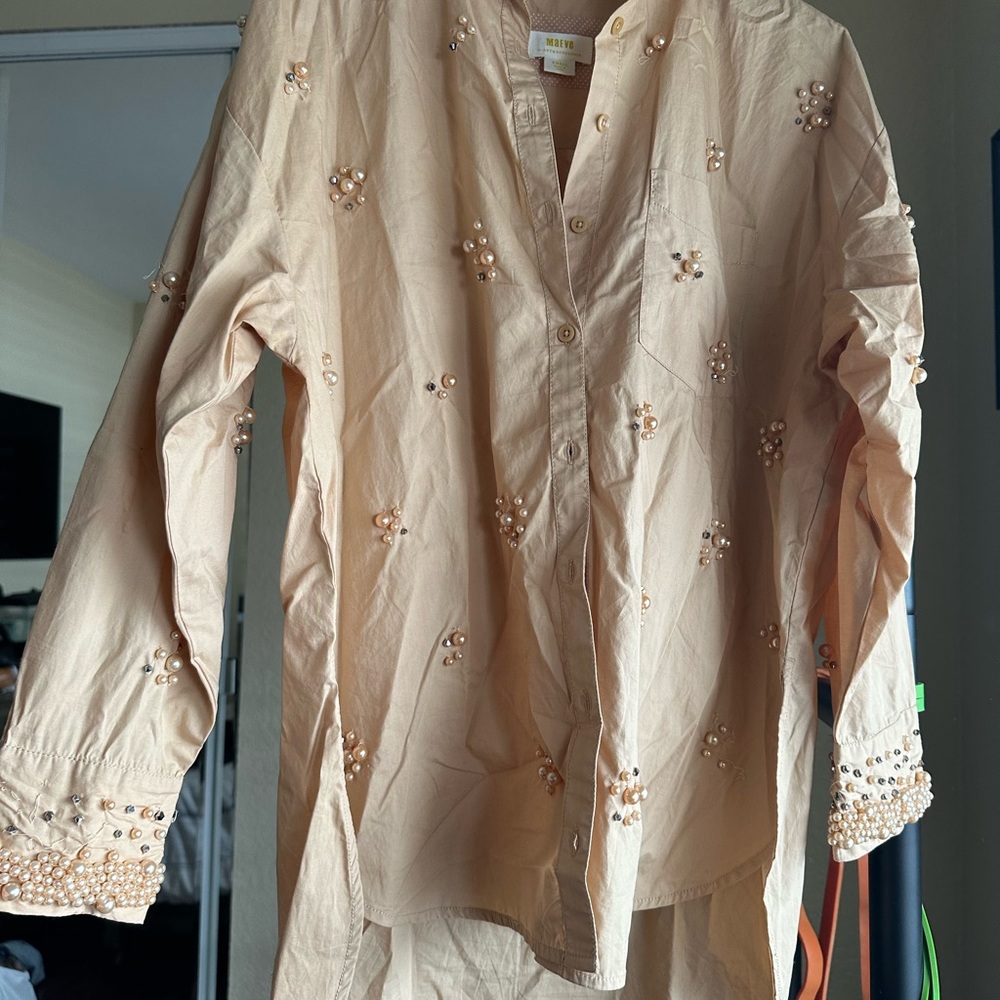 Anthropologie Maeve Polka Dot Blouse